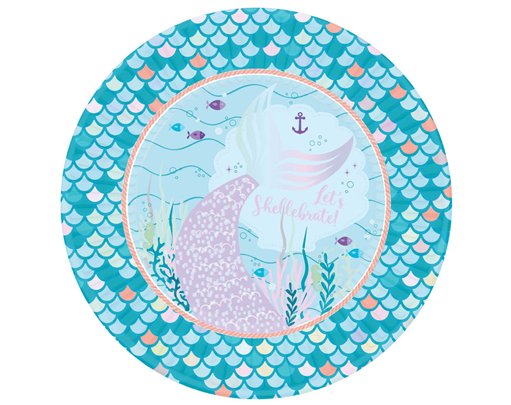 8PK 23cm MERMAID TALES PLATES