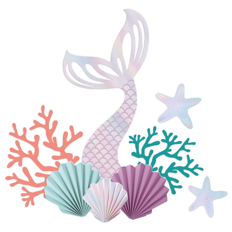 MERMAID TALES CUTOUT WALL DEC