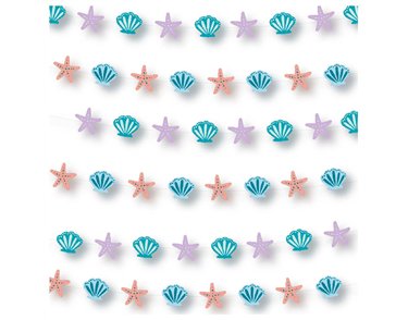 6PK MERMAID TALES STRING DECORATIONS