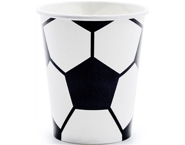 6PK 260ml FOOTBALL PAPER CUPS