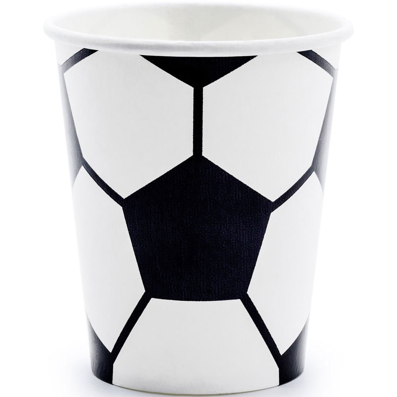 6PK 260ml FOOTBALL PAPER CUPS