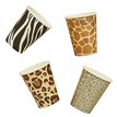 8PK ANIMAL PRINT PAPER CUPS