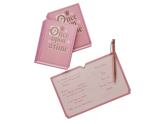 10PK ONCE UPON A TIME BOOK INVITATIONS