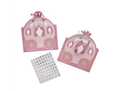 4PK CARRIAGE PARTY BAGS WITH STICKERS