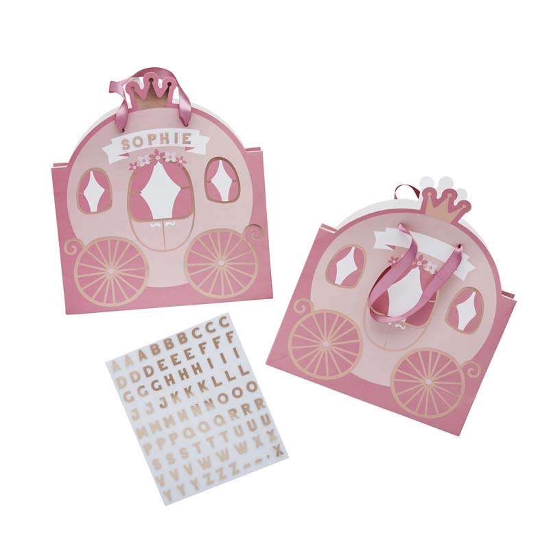 4PK CARRIAGE PARTY BAGS WITH STICKERS