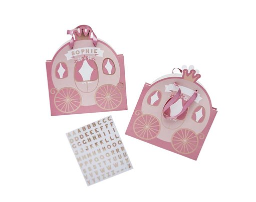 4PK CARRIAGE PARTY BAGS WITH STICKERS