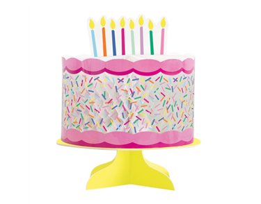 PINK SPRINKLES HONEYCOMB CAKE CENTERPIECE