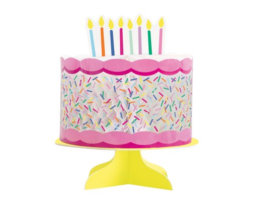 PINK SPRINKLES HONEYCOMB CAKE CENTERPIECE