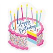 16PK PINK SPRINKLE CAKE SHAPED LUNCHEON NAPKINS