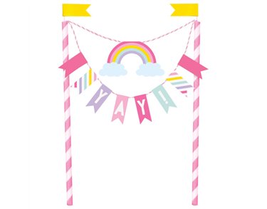 UNICORN BUNTING CAKE TOPPER