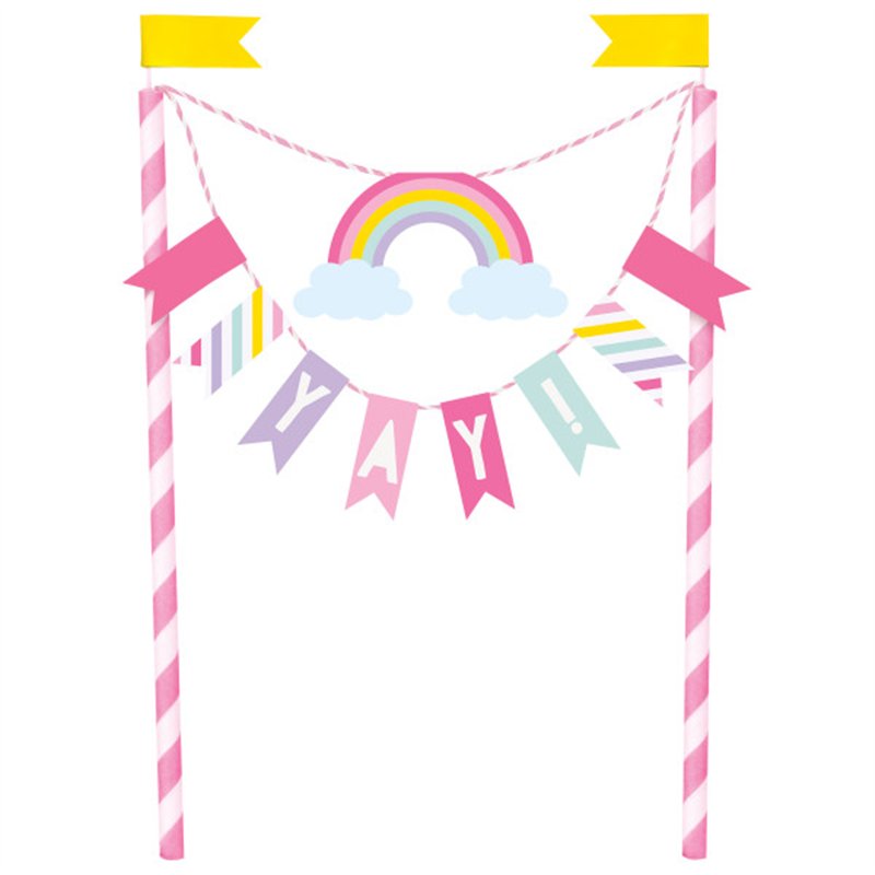 UNICORN BUNTING CAKE TOPPER