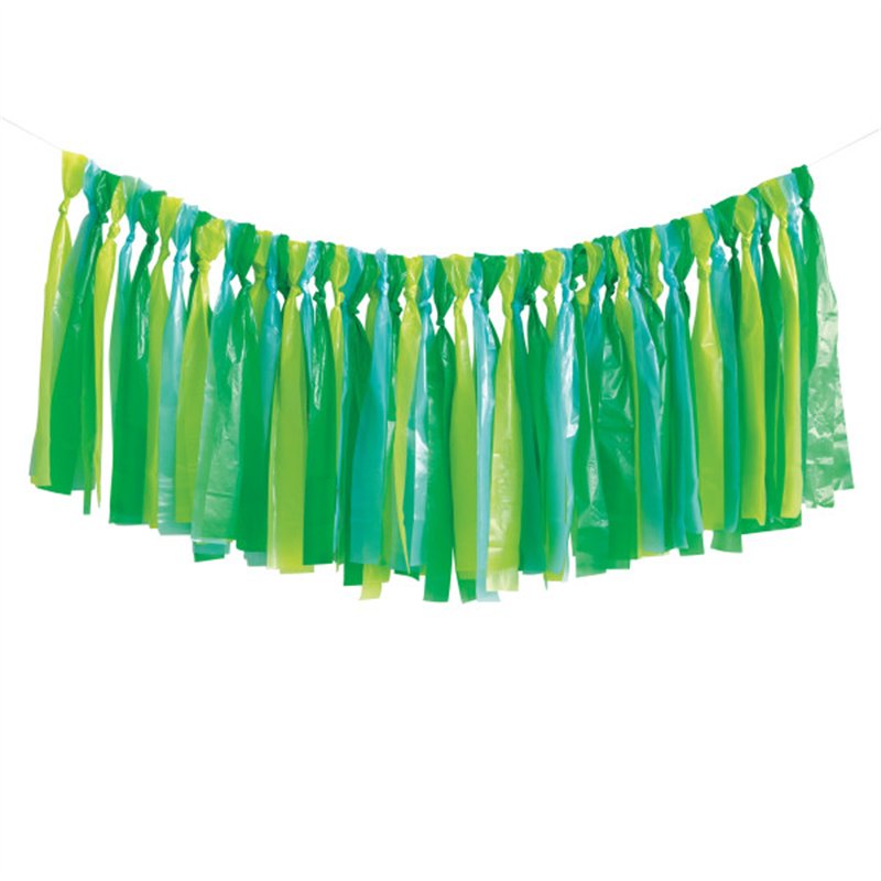 BLUE/GREEN FRINGE PLASTIC BACKDROP KIT