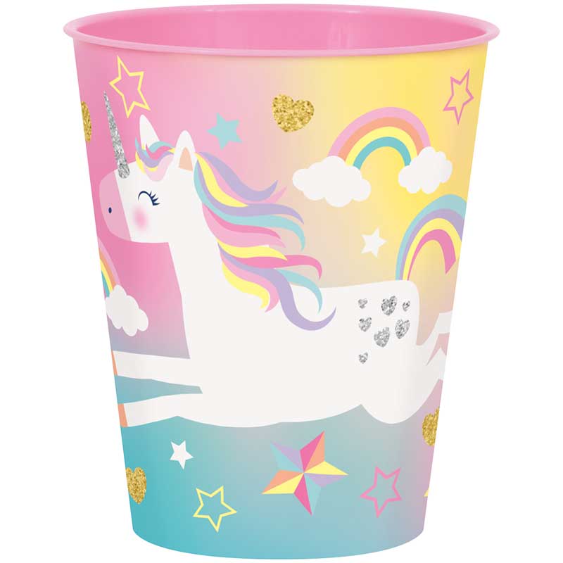 4PK 10oz UNICORN PLASTIC CUPS