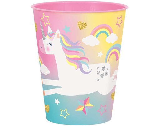 4PK 10oz UNICORN PLASTIC CUPS
