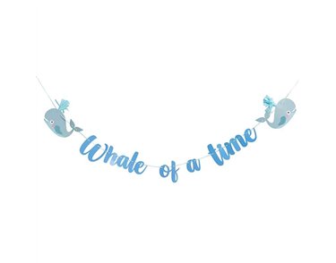 2m WHALE OF A TIME TASSEL CARD BANNER