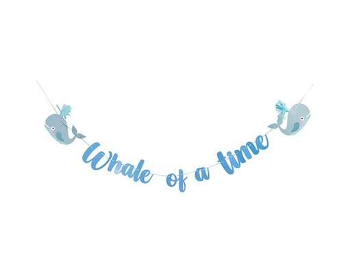 2m WHALE OF A TIME TASSEL CARD BANNER