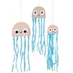 3PC HANGING JELLYFISH WITH TISSUE TASSELS DECORATION