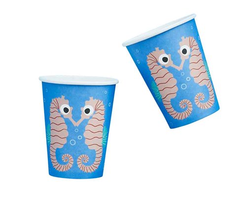 8PK SEAHORSE PAPER CUPS