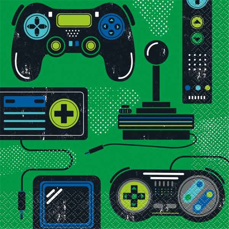 16PK GAMER BIRTHDAY NAPKINS