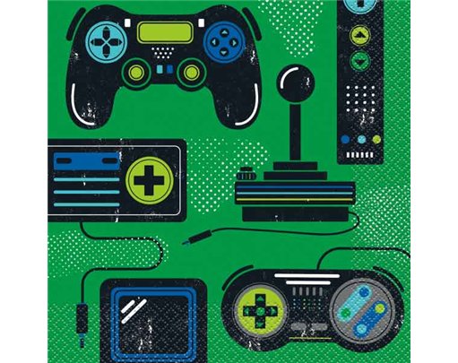 16PK GAMER BIRTHDAY NAPKINS