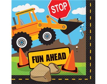 16PK CONSTRUCTION PARTY NAPKINS