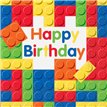 16PK BUILDNG BLOCKS BIRTHDAY NAPKINS