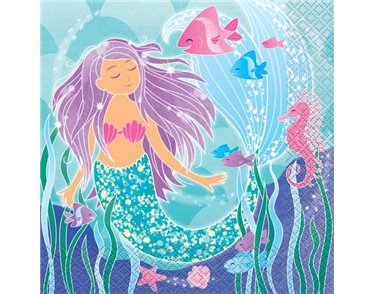 16PK MERMAID NAPKINS
