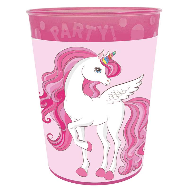250ml UNICORN RAINBOW COLORS REUSABLE PARTY CUP
