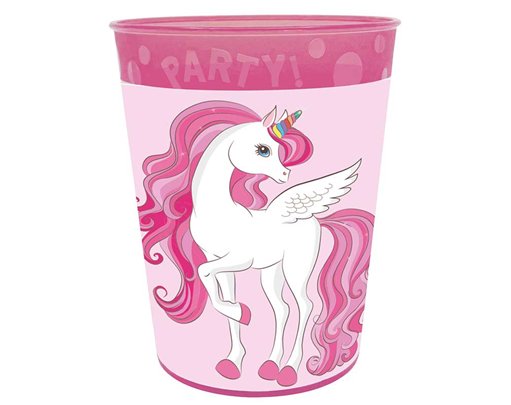 250ml UNICORN RAINBOW COLORS REUSABLE PARTY CUP