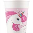 8PK 200ml UNICORN RAINBOW COLORS PAPER CUPS