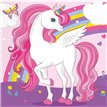 20PK UNICORN RAINBOW COLORS NAPKINS