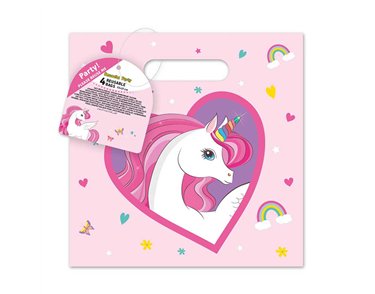 4PK UNICORN RAINBOW COLORS PARTY BAGS