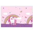 UNICORN RAINBOW COLORS PLASTIC TABLECOVER