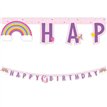 UNICORN RAINBOW COLORS "HAPPY BIRTHDAY" BANNER