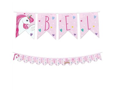 UNICORN RAINBOW COLORS REUSABLE LETTER BANNER
