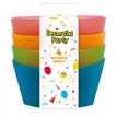 4PK 13cm 4ASST RAINBOW PARTY REUSABLE BOWLS