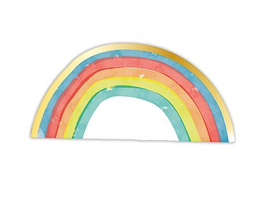 16PK RAINBOW PARTY SHAPED PAPER NAPKINS