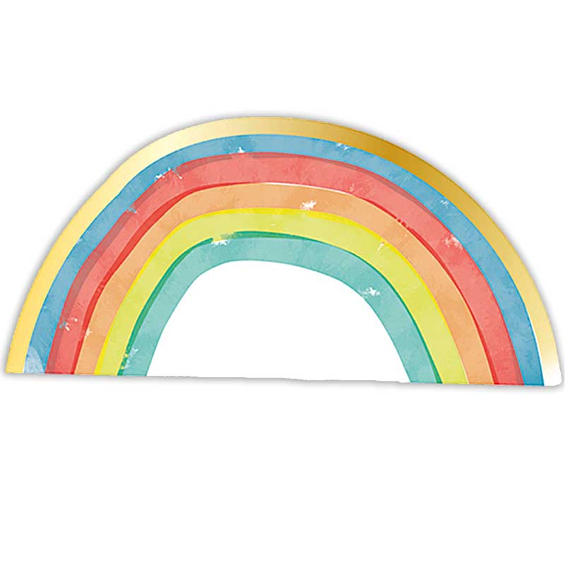 16PK RAINBOW PARTY SHAPED PAPER NAPKINS