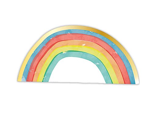 16PK RAINBOW PARTY SHAPED PAPER NAPKINS