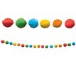 4m RAINBOW PARTY REUSABLE POM-POM BANNER