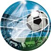 8PK 23cm SOCCER FANS PAPER PLATES