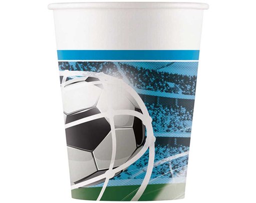 8PK 200ml SOCCER FANS PAPER CUPS
