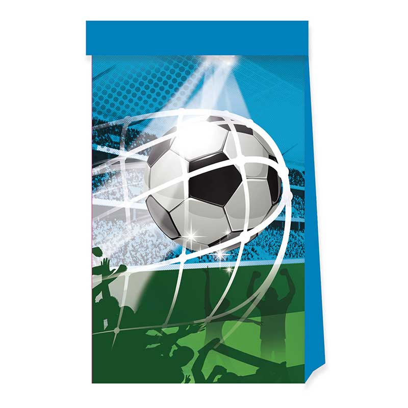 4PK SOCCER FANS PAPER PARTY BAGS
