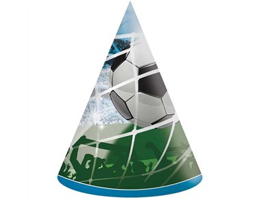 6PK SOCCER FANS PAPER HATS