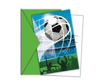 6PK SOCCER FANS INVITATIONS
