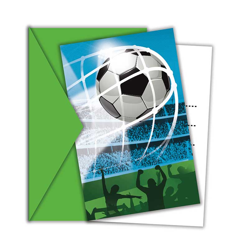 6PK SOCCER FANS INVITATIONS