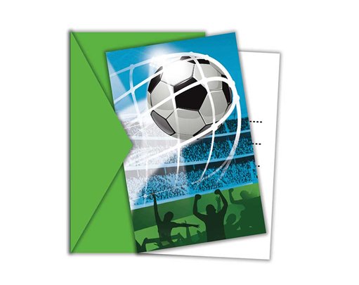 6PK SOCCER FANS INVITATIONS