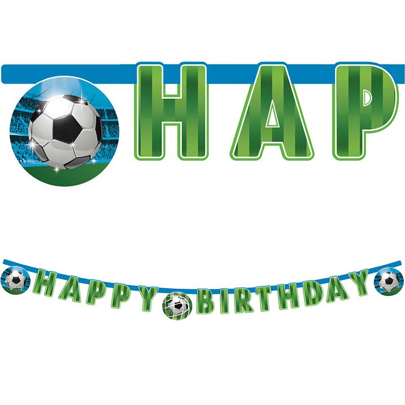 SOCCER FANS "HAPPY BIRTHDAY" BANNER