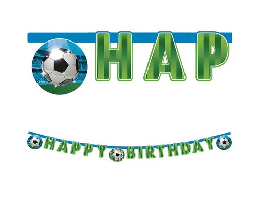 SOCCER FANS "HAPPY BIRTHDAY" BANNER