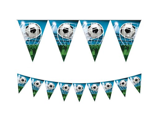 SOCCER FANS PAPER TRIANGLE FLAG BANNER